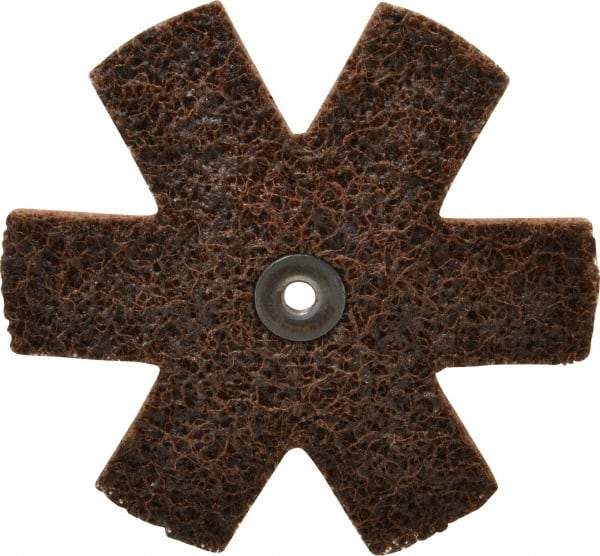 3M - 4" Diam Nonwoven Sanding Star - Coarse Grade, Eyelet, 18,000 RPM - Makers Industrial Supply