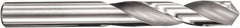 SGS - 10.5mm 145° Spiral Flute Solid Carbide Screw Machine Drill Bit - TiN Finish, Right Hand Cut, 43mm Flute Length, 89mm OAL, Four Facet Point, Straight Shank - Makers Industrial Supply