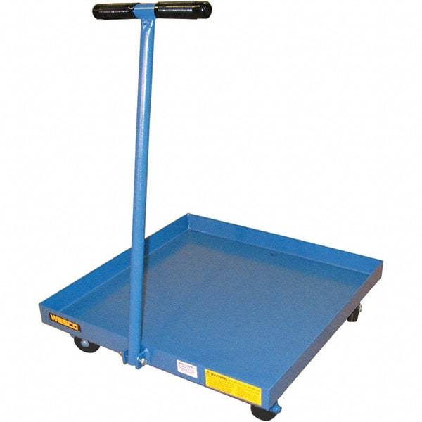 Wesco Industrial Products - 900 Lb Load Capacity, 30 & 55 Gal Drum Dolly - 25-3/4" Wide x 6" High, 4 Steel Wheels - Makers Industrial Supply