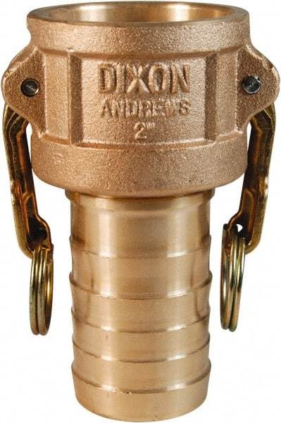 Dixon Valve & Coupling - 2" Brass Cam & Groove Suction & Discharge Hose Female Coupler Hose Shank - Part C, 250 Max psi - Makers Industrial Supply