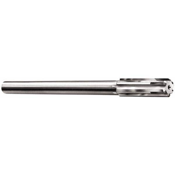 Made in USA - 0.221 to 0.238" Diam, 7/32" Diam Shank, 1-1/2" Flute, Semi Finish Semi Ground Chucking Reamer - Makers Industrial Supply