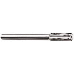 Made in USA - 0.221 to 0.238" Diam, 7/32" Diam Shank, 1-1/2" Flute, Semi Finish Semi Ground Chucking Reamer - Makers Industrial Supply