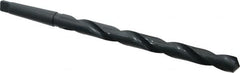 Interstate - 59/64", 3MT 118° Point High Speed Steel Taper Shank Drill Bit - Oxide Finish, 10" Flute Length, 15" OAL, Spiral Flute, Series 502 - Makers Industrial Supply