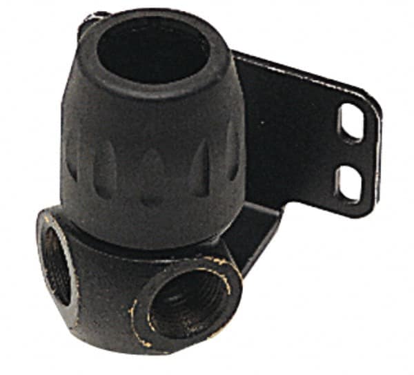 Transair - 1/2 & 1/4 Female NPT, 7/8" ID, Air Hose 90° Two Port Wall Bracket - 232 Max psi, 3-3/16" Long, Plastic - Makers Industrial Supply