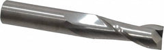 M.A. Ford - 3/8", 1" LOC, 3/8" Shank Diam, 2-1/2" OAL, 2 Flute, Solid Carbide Square End Mill - Single End, Uncoated, Spiral Flute, 30° Helix, Centercutting, Right Hand Cut, Right Hand Flute, Series 121 - Makers Industrial Supply