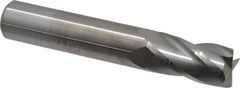 M.A. Ford - 1/2", 1" LOC, 1/2" Shank Diam, 3" OAL, 4 Flute, Solid Carbide Square End Mill - Single End, Uncoated, Spiral Flute, 30° Helix, Centercutting, Right Hand Cut, Right Hand Flute, Series 111 - Makers Industrial Supply