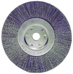 7" - Diameter Medium Face Bench Grinder Wheel; .014" Crimped Steel Wire Fill; 5/8" Arbor Hole; Retail Pack - Makers Industrial Supply