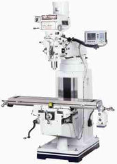 Vectrax - 10" Table Width x 54" Table Length, Variable Speed Pulley Control, 3 Phase Knee Milling Machine - R8 Spindle Taper, 5 hp - Makers Industrial Supply