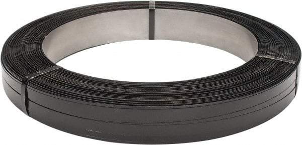 Made in USA - 1,796' Long x 3/4" Wide, Oscillated Coil Steel Strapping - 2,000 Lb Capacity, 0.023" Thick - Makers Industrial Supply