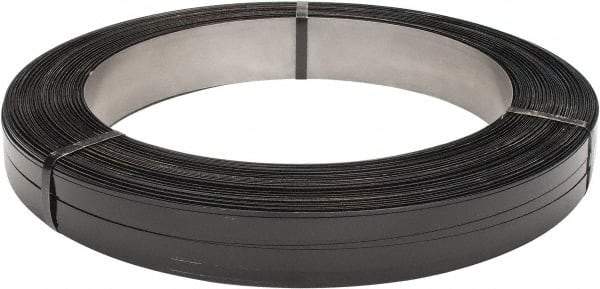 Made in USA - 1,334' Long x 3/4" Wide, Oscillated Coil Steel Strapping - 3,250 Lb Capacity, 0.031" Thick - Makers Industrial Supply