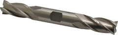 Interstate - 5/8", 1-3/8" LOC, 5/8" Shank Diam, 5" OAL, 4 Flute, High Speed Steel Square End Mill - Double End, Uncoated, Spiral Flute, 30° Helix, Right Hand Cut, Right Hand Flute - Makers Industrial Supply