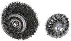 Anderson - 2-3/4" Diam, 5/8-11 Threaded Arbor, Steel Fill Cup Brush - 0.014 Wire Diam, 3/4" Trim Length, 14,000 Max RPM - Makers Industrial Supply