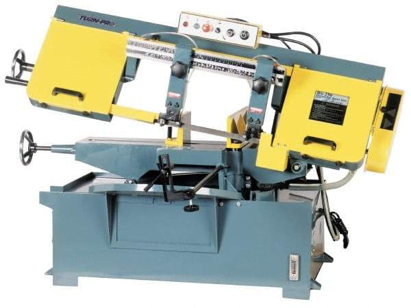 Enco - 10 x 16" Max Capacity, Manual Step Pulley Horizontal Bandsaw - 220/440 Volts, 2 hp, 3 Phase - Makers Industrial Supply