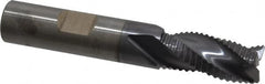 RobbJack - 1/2" Diam, Fine Pitch, 1" LOC, 3 Flute Solid Carbide Roughing Square End Mill - AlTiN Finish, 3" OAL, 1/2" Shank Diam, Single End, Centercutting, 30° Helix - Makers Industrial Supply