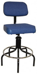 Bevco - Adjustable Chair - Cloth, Vinyl Seat, Royal Blue - Makers Industrial Supply