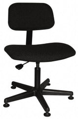 Bevco - Ergonomic Pneumatic Chair - Cloth Seat, Black - Makers Industrial Supply