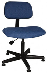 Bevco - Ergonomic Pneumatic Chair - Cloth Seat, Royal Blue - Makers Industrial Supply