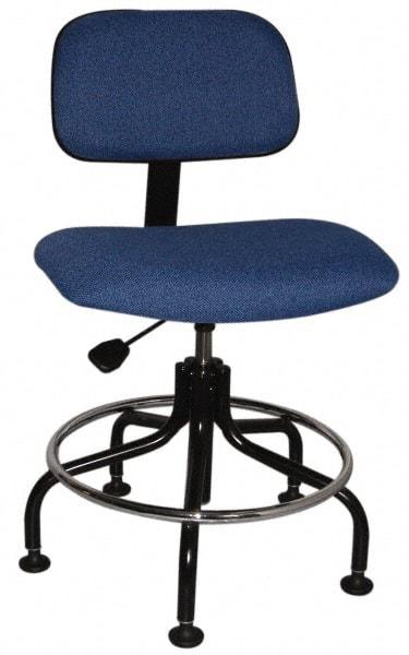 Bevco - Ergonomic Chair with Welded Footring - Cloth Seat, Royal Blue - Makers Industrial Supply