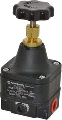 Norgren - 1/4 NPT Port, 12 CFM, Zinc Precision Constant Bleed Regulator - 3 to 150 psi Range, 200 Max psi Supply Pressure, 2.12" Wide x 4.55" High - Makers Industrial Supply