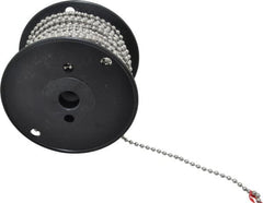 Made in USA - Number 10 Trade Size Stainless Steel Ball Chain - 0.178 Inch Ball Diameter, 80 Lbs. Tensile Strength, 100 Ft. Long , 48.5 Balls per Foot - Makers Industrial Supply