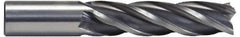 Hertel - 1-1/4", 4" LOC, 1-1/4" Shank Diam, 6-1/2" OAL, 6 Flute, High Speed Steel Square End Mill - Single End, Uncoated - Makers Industrial Supply