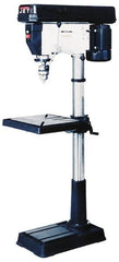 Jet - 16-1/2" Swing, Step Pulley Drill Press - 16 Speed, 3/4 hp, Single Phase - Makers Industrial Supply