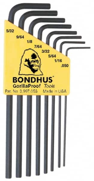 Bondhus - 8 Piece L-Key Hex Key Set - Makers Industrial Supply