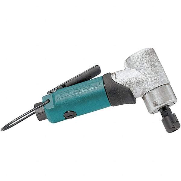 Dynabrade - 1/4" Collet, Angle Handle, Air Angle Die Grinder - 25,000 RPM, Front Exhaust, 18 CFM, 0.4 hp, 90 psi, 1/4 NPT Inlet - Makers Industrial Supply