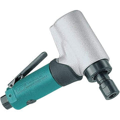 Dynabrade - 1/4" Collet, Angle Handle, Air Angle Die Grinder - 18,000 RPM, Front Exhaust, 27.99 CFM, 0.5 hp, 90 psi, 1/4 NPT Inlet - Makers Industrial Supply