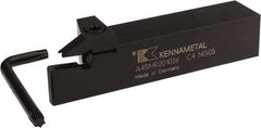 Kennametal - 1.02" Max Depth of Cut, 10mm Min Groove Width, 6" OAL, Right Hand Indexable Grooving Cutoff Toolholder - 10 Seat Size, 1-1/4" Shank Height x 1-1/4" Shank Width, A4..10.. Insert Style, A4SM Toolholder Style, Series A4 - Makers Industrial Supply