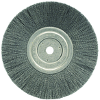 8" Diameter - 5/8" Arbor Hole - Crimped Stainless Straight Wheel - Makers Industrial Supply
