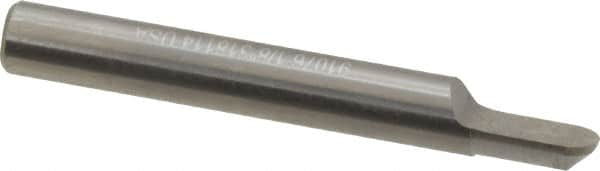 Accupro - 1/4" Shank Diam, 2" OAL, 1/4" Cut Diam, Ball Engraving Cutter - 3/8" LOC, 1 Flute, Right Hand Cut, Micrograin Solid Carbide, Uncoated - Makers Industrial Supply