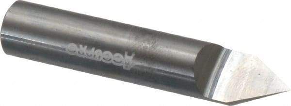 Accupro - 60° Incl Angle, 3/8" Shank Diam, 2" OAL, 3/8" Cut Diam, Conical Engraving Cutter - 1/2" LOC, 1 Flute, Right Hand Cut, Micrograin Solid Carbide, Uncoated - Makers Industrial Supply