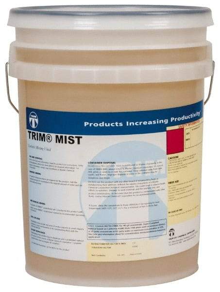 Master Fluid Solutions - Trim Mist, 5 Gal Pail Cutting & Grinding Fluid - Synthetic, For Milling - Makers Industrial Supply