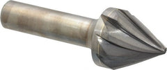 Made in USA - 1/2" Shank Diam, 9 Flute 60° Solid Carbide Countersink - Makers Industrial Supply