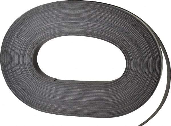 Mag-Mate - 100' Long x 3/4" Wide x 1/32" Thick Flexible Magnetic Strip - 6 Lb Max Pull Force, 3 Linear Ft/Lb Magnetic Pull Force, Adhesive Back - Makers Industrial Supply