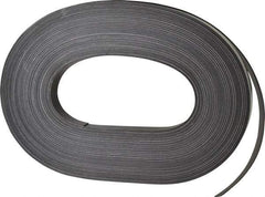 Mag-Mate - 100' Long x 3/4" Wide x 1/32" Thick Flexible Magnetic Strip - 6 Lb Max Pull Force, 3 Linear Ft/Lb Magnetic Pull Force, Adhesive Back - Makers Industrial Supply