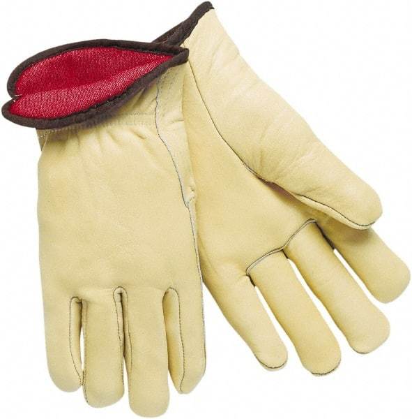 MCR Safety - Size S General Protection Work Gloves - For Work & Driver, Uncoated, Natural/Red, Paired - Makers Industrial Supply