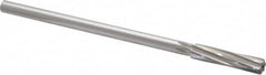 Alvord Polk - 3/8" High Speed Steel 6 Flute Chucking Reamer - Spiral Flute, 0.3105" Straight Shank, 1-3/4" Flute Length, 7" OAL - Makers Industrial Supply