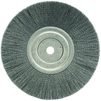 8" Diameter - 5/8" Arbor Hole - Crimped Stainless Straight Wheel - Makers Industrial Supply