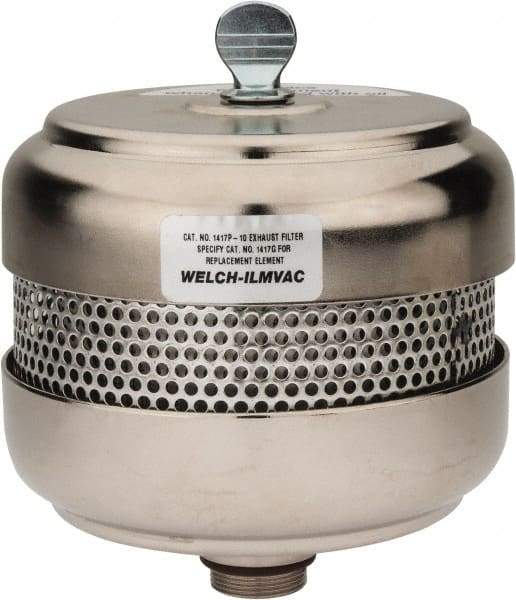 Welch Vacuum - Standard Open Exhaust Filter - For Use with 1402, 1376, 8920 & 8925, 5" Diam x 6-1/4" High - Makers Industrial Supply