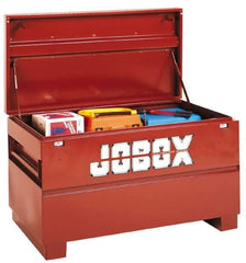 Jobox - 48" Wide x 30" Deep x 33-3/8" High Job Site Box - Steel, Brown - Makers Industrial Supply