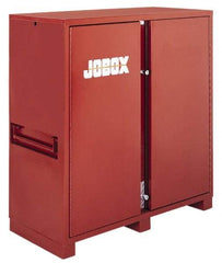 Jobox - 60-3/4" Wide x 24-1/4" Deep x 60-1/4" High Job Site Tool Storage Cabinet - 2 Door, Steel, Brown - Makers Industrial Supply