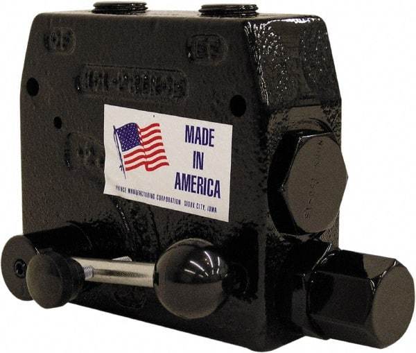 Prince - 30 GPM 1/2 Inlet Cast Iron Hydraulic Control Valve - 4-1/8" High x 4-5/8" Wide x 3-11/32" Long - Makers Industrial Supply