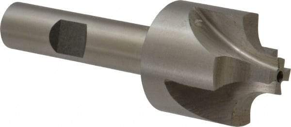 Interstate - 9/32" Radius, 1-1/8" Mill Diam, 4 Flute High Speed Steel Corner Rounding End Mill - Single End, Uncoated, 3-1/4" OAL, 1/2" Shank Diam - Makers Industrial Supply