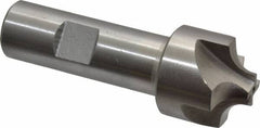 Interstate - 9/32" Radius, 1-1/8" Mill Diam, 4 Flute High Speed Steel Corner Rounding End Mill - Single End, Uncoated, 3-1/4" OAL, 3/4" Shank Diam - Makers Industrial Supply