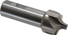 Interstate - 7/16" Radius, 1-3/8" Mill Diam, 4 Flute High Speed Steel Corner Rounding End Mill - Single End, Uncoated, 4" OAL, 1" Shank Diam - Makers Industrial Supply