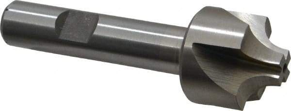 Interstate - 17/64" Radius, 1" Mill Diam, 4 Flute High Speed Steel Corner Rounding End Mill - Single End, Uncoated, 3-1/8" OAL, 1/2" Shank Diam - Makers Industrial Supply