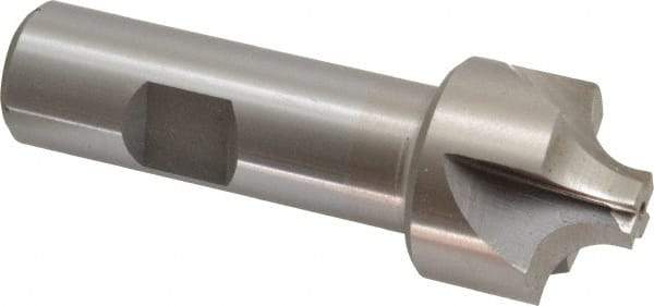 Interstate - 19/64" Radius, 1-1/8" Mill Diam, 4 Flute High Speed Steel Corner Rounding End Mill - Single End, Uncoated, 3-1/4" OAL, 3/4" Shank Diam - Makers Industrial Supply