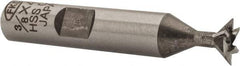 Interstate - 3/8" Diam x 3/16" Width of Cut, 45° Included Angle, Cobalt Dovetail Cutter - 3/8" Shank Diam, 1-15/16" Shank Length, 2-1/8" Overall Length - Makers Industrial Supply